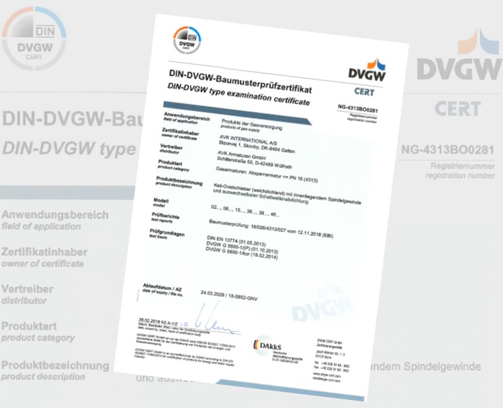 DVGW goedkeuring gasafsluiters